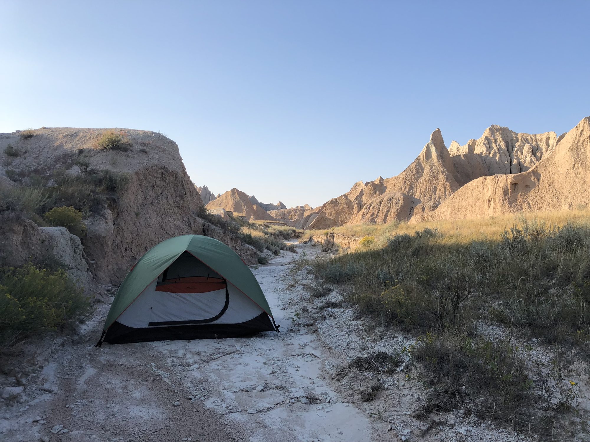 Camp near the Deer Haven climb, the tent that came all this way with me.